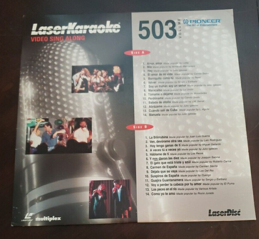 Laserdsic LaserKaraoke Volume 503 Spanish Como Yo Te Amo  Funky Formats N2