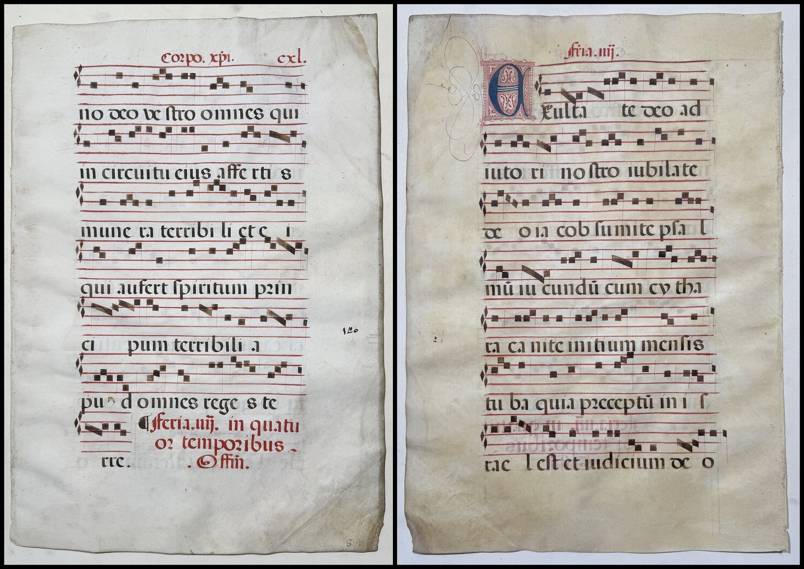 Antiphonary Vellum Manuscript 15th Century CXL