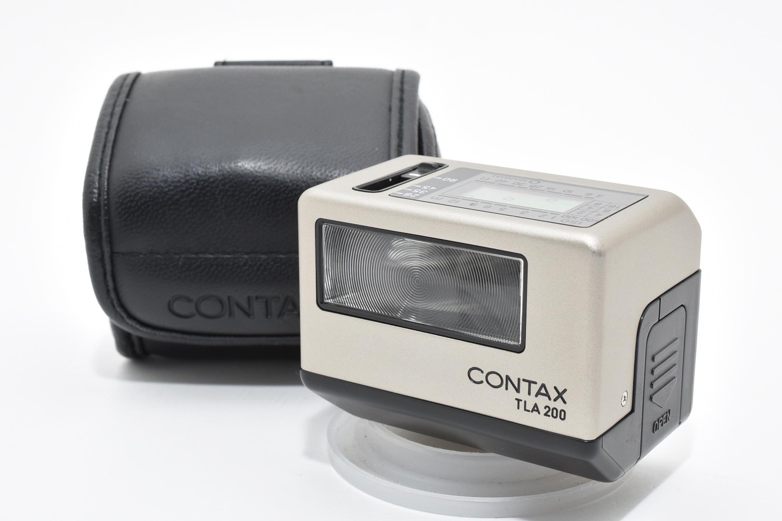 [Almost Unused] Contax TLA200 Silver Shoe Mount Flash For G1 G2 From JAPAN