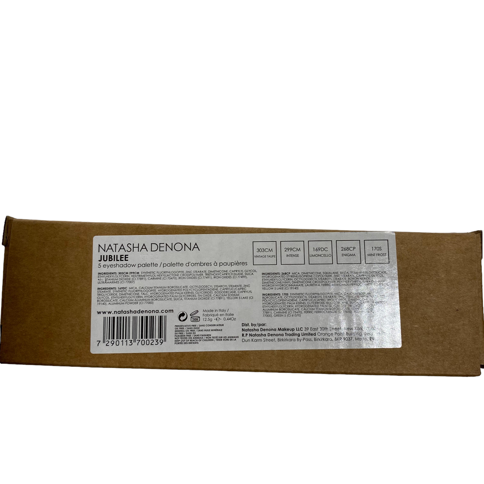 Natasha Denona Jubilee 5 Eyeshadow Palette NIB  