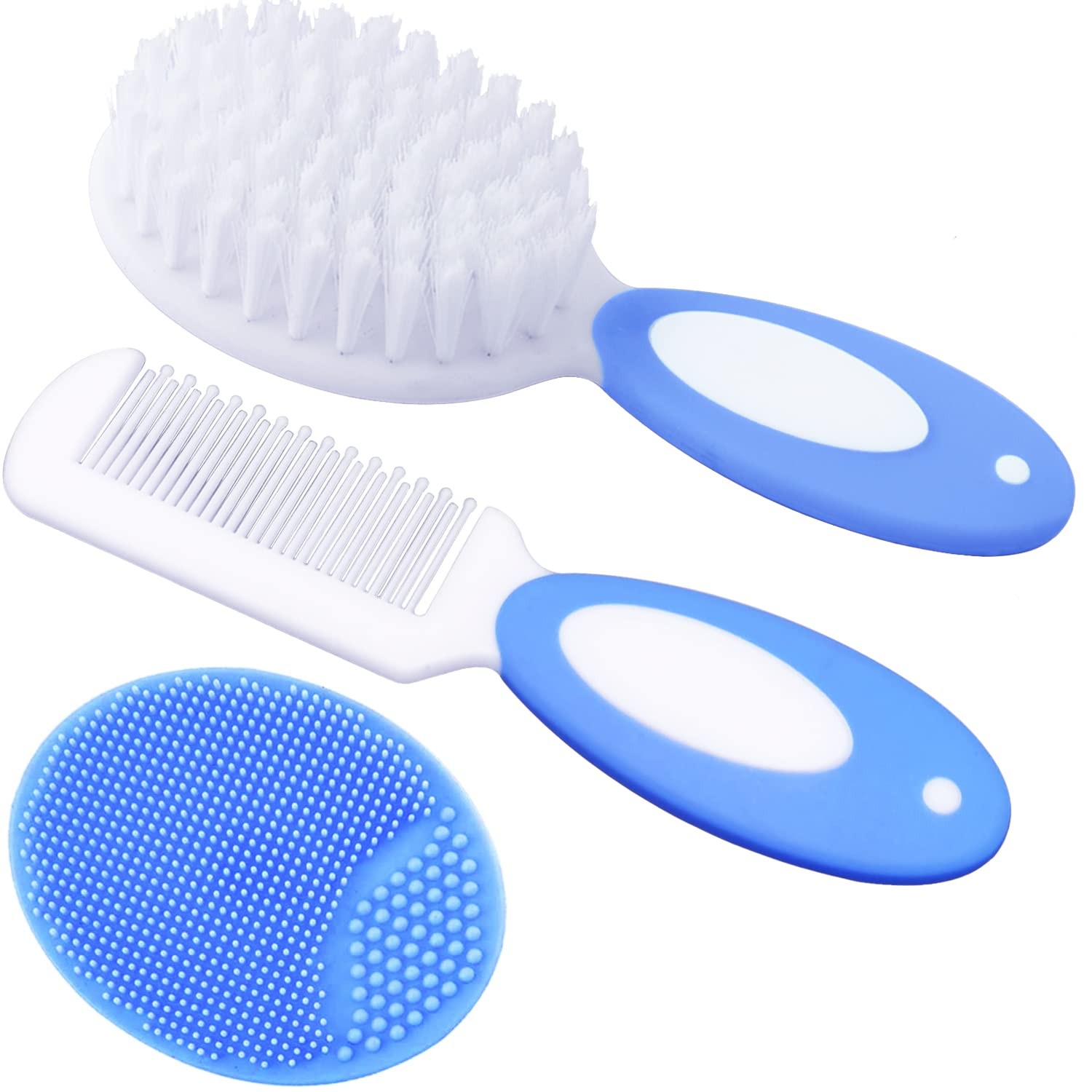 Baby Hair Brush, Cradle Cap Brush, Baby Hair Comb, Baby Hair Brush and Comb S...