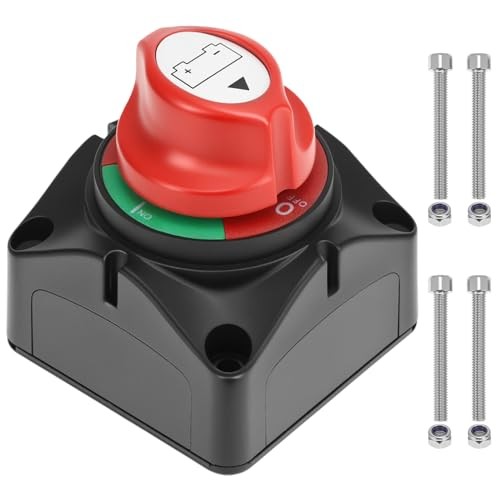  90015A Heavy Duty Battery Switch, 12-48V Waterproof Power Cut Master 