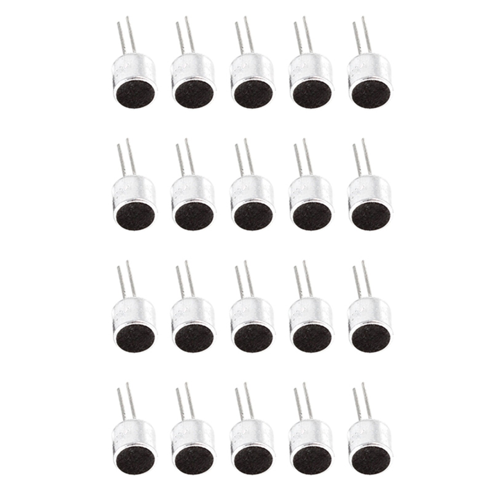 20 X Electret Microphone Capsule Microphone 6050 PCB Pin Capacitor Q8Y84740