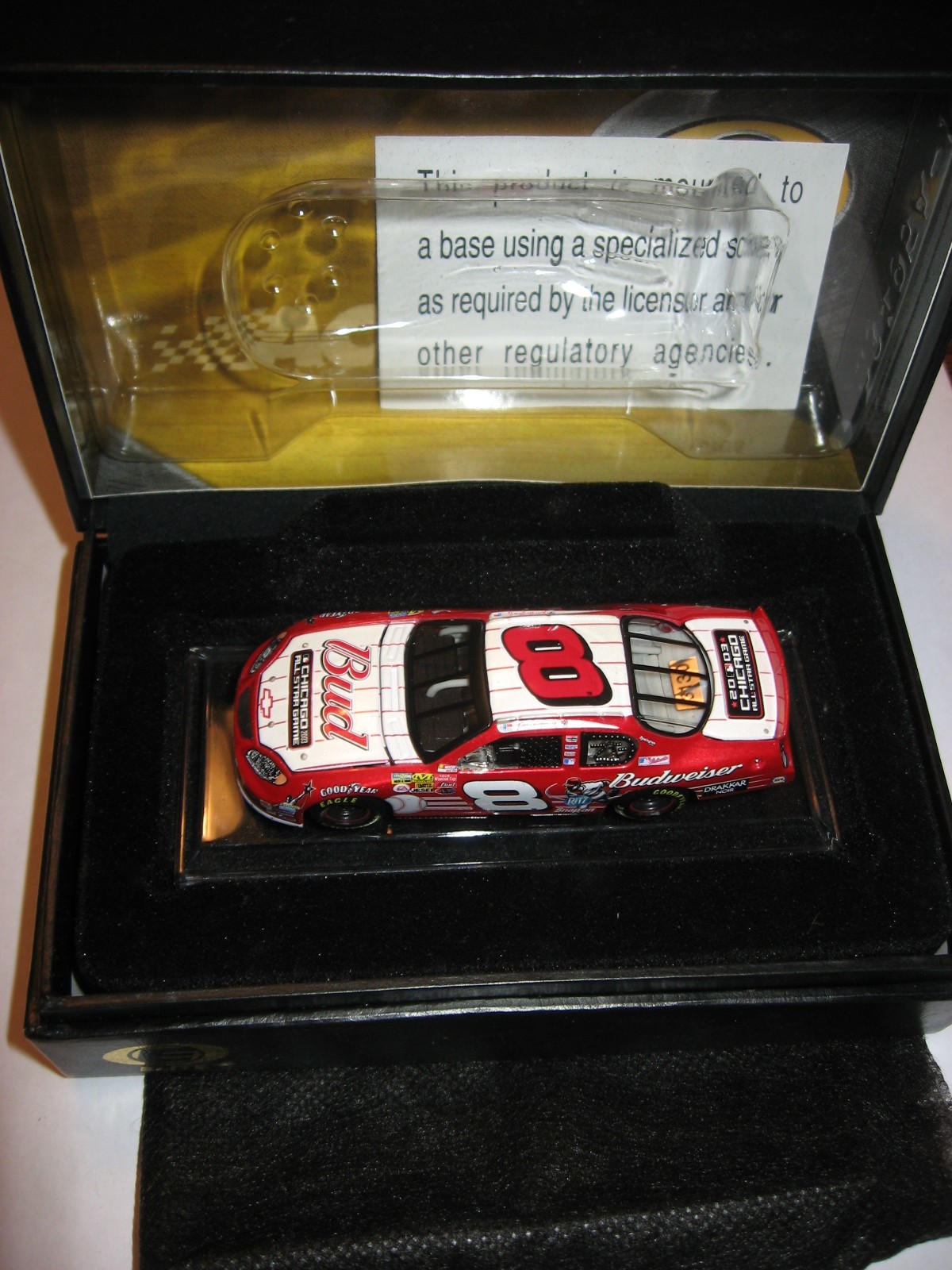 NEW 2003 DALE EARNHARDT JR #8 BUDWEISER MLB ALL-STAR CHEVROLET RCCA ELITE 1:64