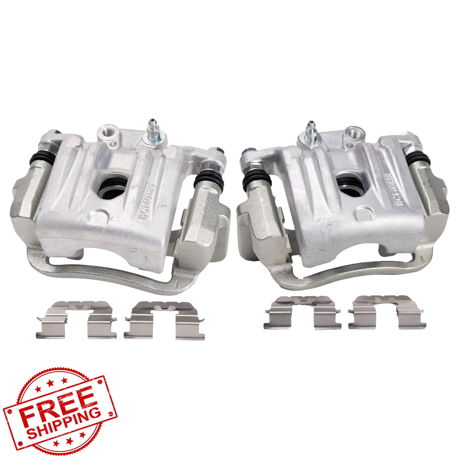 TRQ Kia Sorento Rear Brake Caliper Set Brackets 2014-2018 No Red