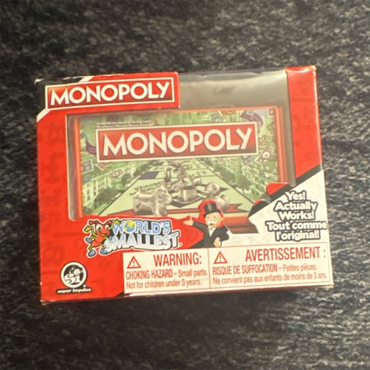 Super Impulse World's Smallest Monopoly Miniature Board Game Actually Works