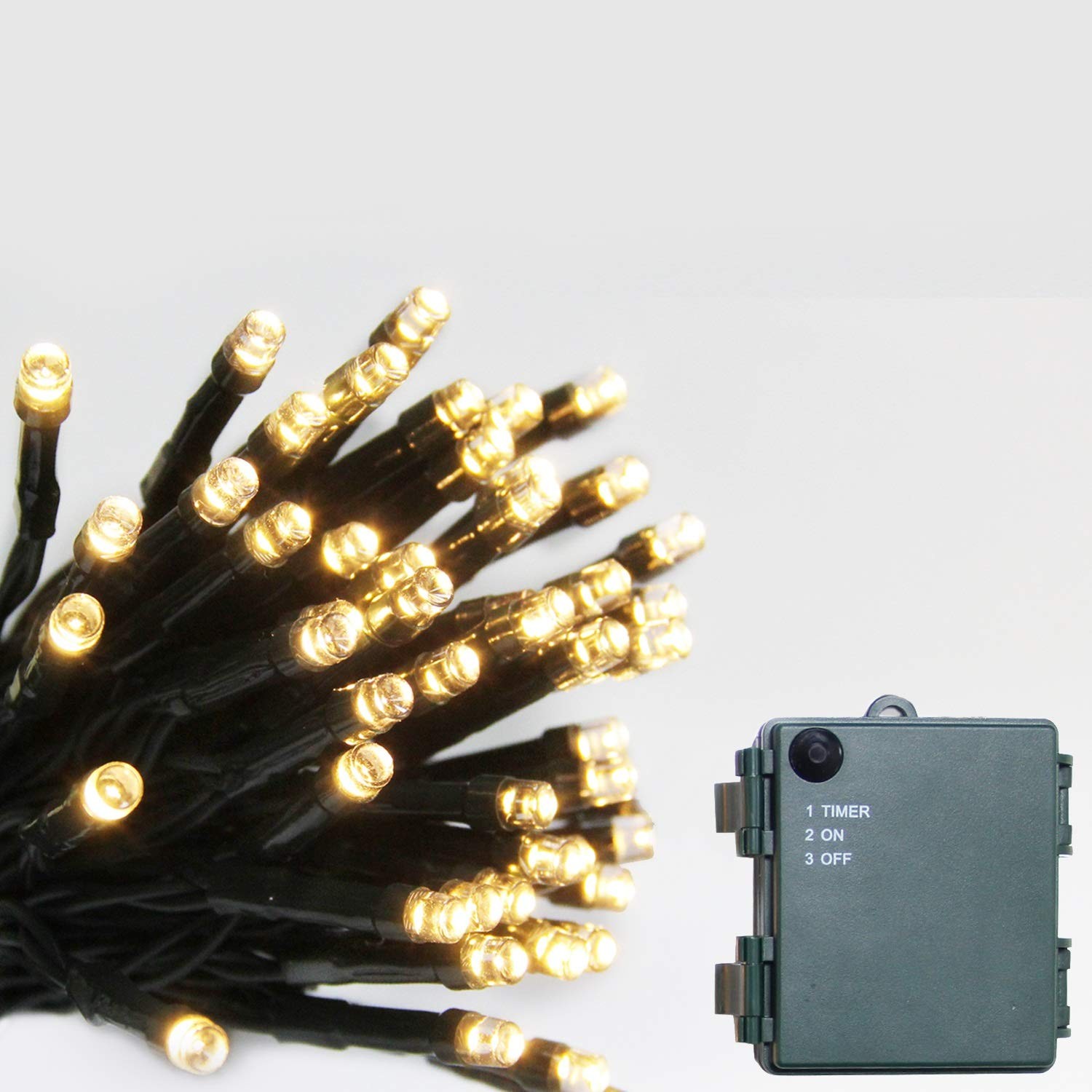 Battery Operated String Lights with Timer - Christmas 