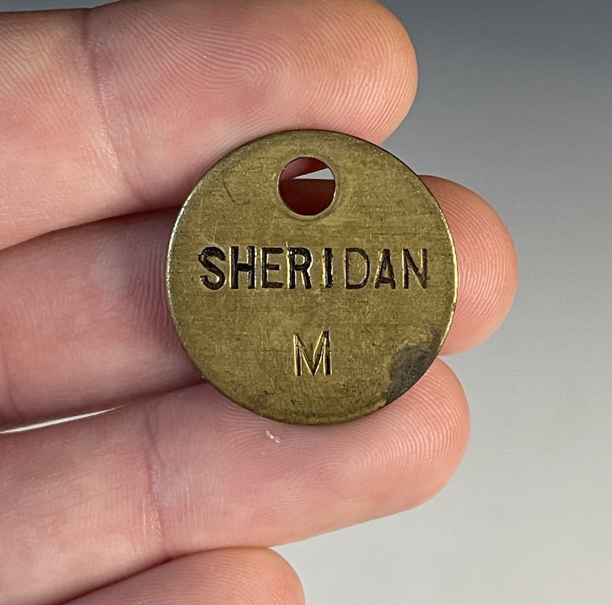 Antique - Vintage 20th C. Brass Sheridan Hotel Luggage Tool Tag