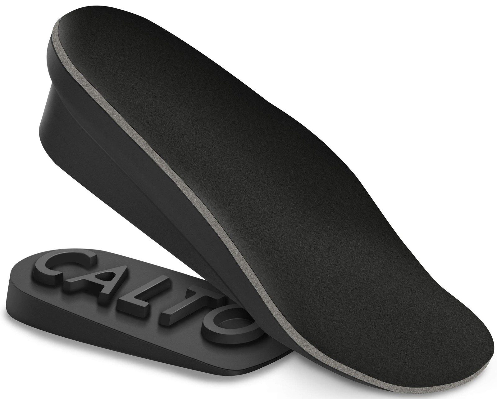 CALTO Adjustable 1.8 Inch Height Increase Insoles for Men & One Size, Black 