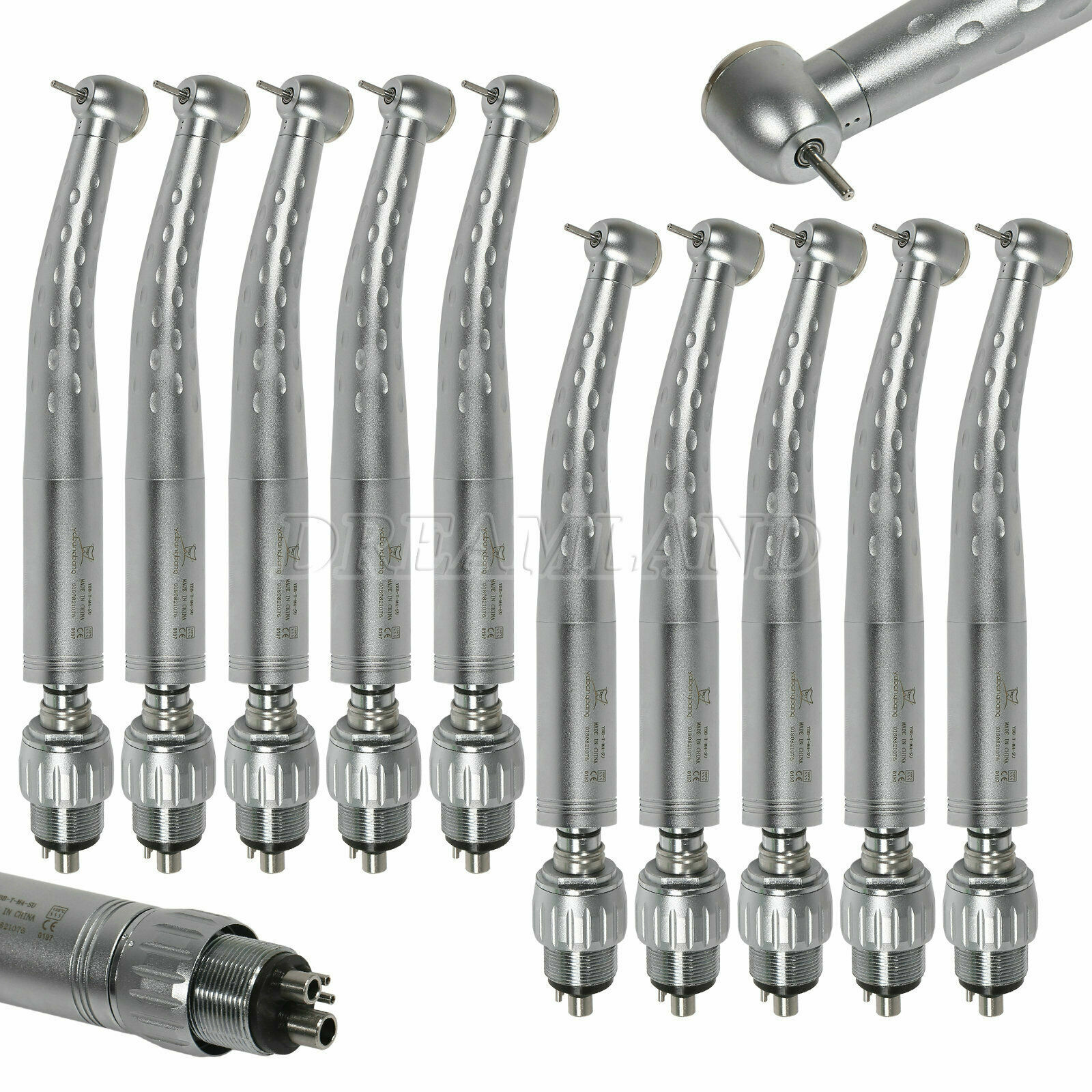 1-10PCS Dental High Speed Handpiece + 4-Hole Quick Coupling Swivel Yabangbang