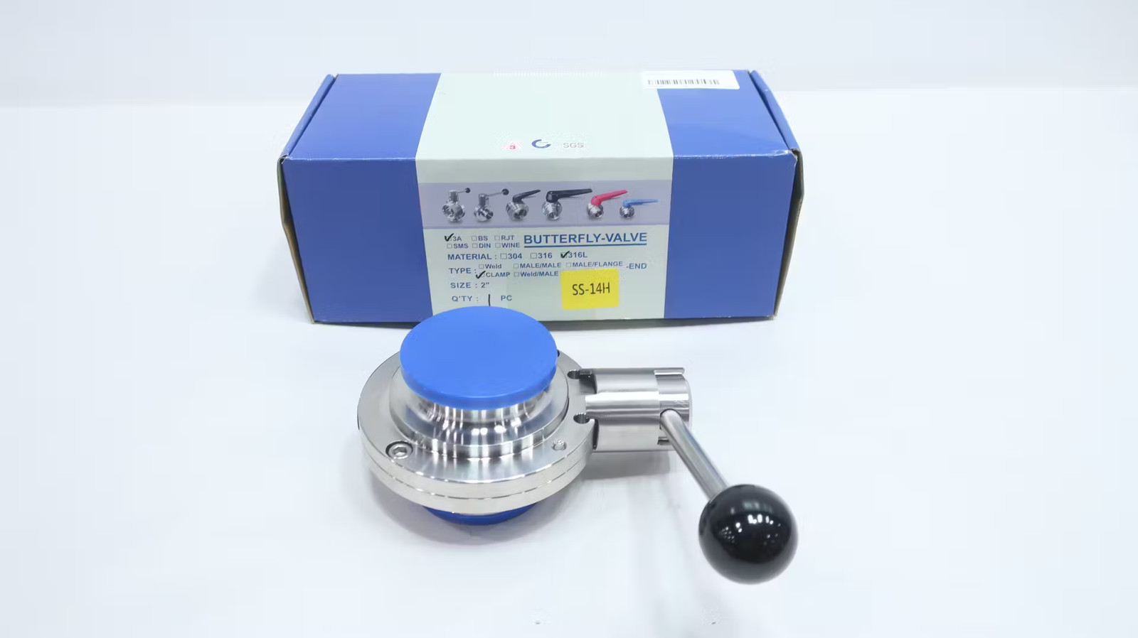 A3 220620T50 Manual Stainless Tri-clamp Butterfly Valve 2in