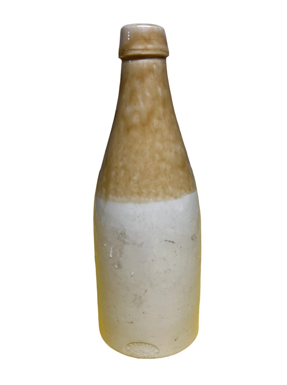 1850's H Kennedy Barrowfield Pottery 3 Stoneware Ginger Beer Bottle