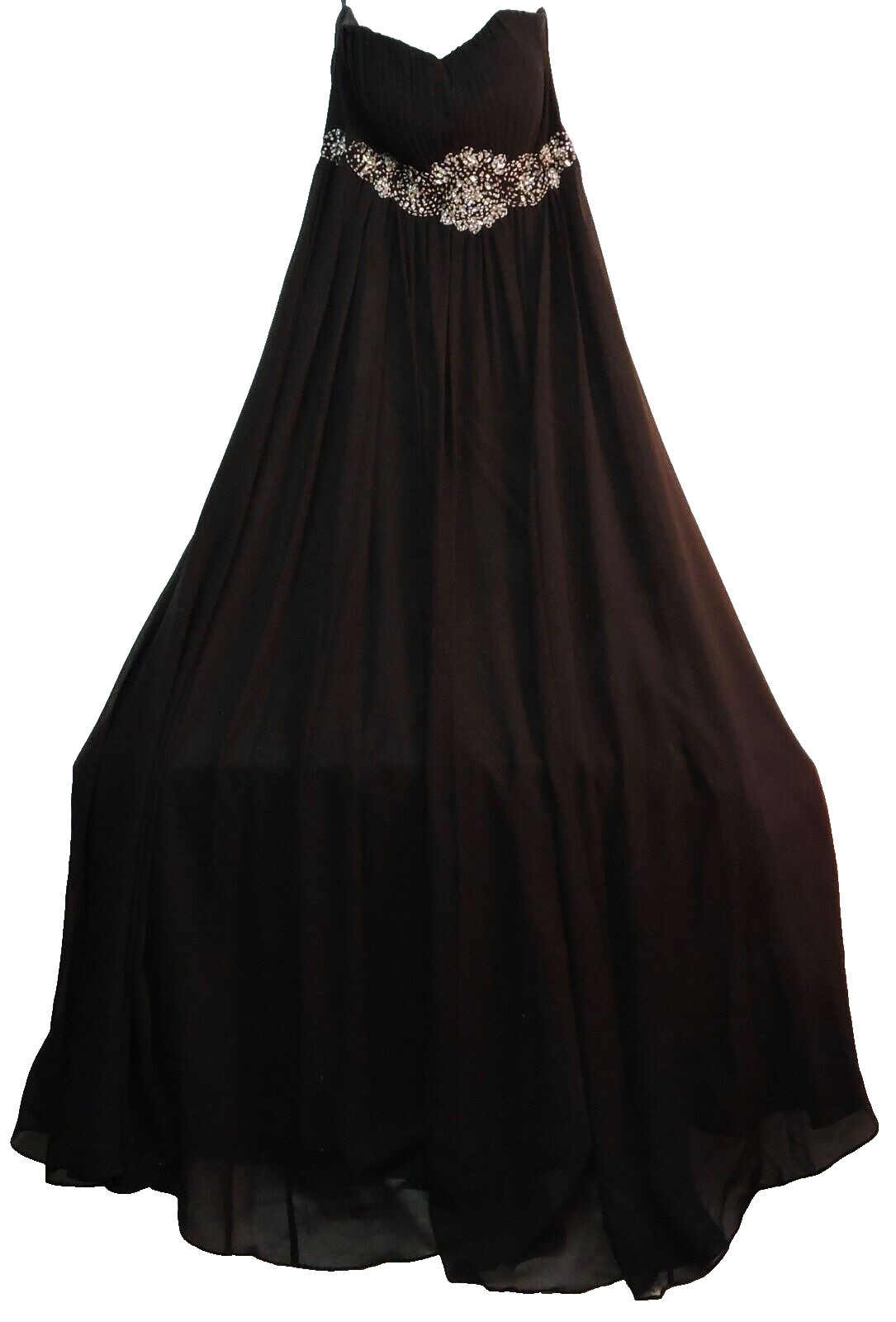 Navy Fiesta Strapless Formal Prom Cocktail Party Long Gown Dress Size M Medium