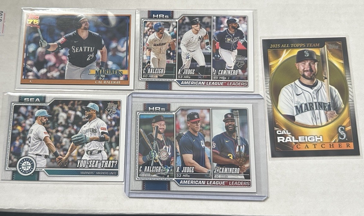 2026 Topps Series One Golden Mirror Raleigh Judge Caminero AL HR Leaders SSP #38