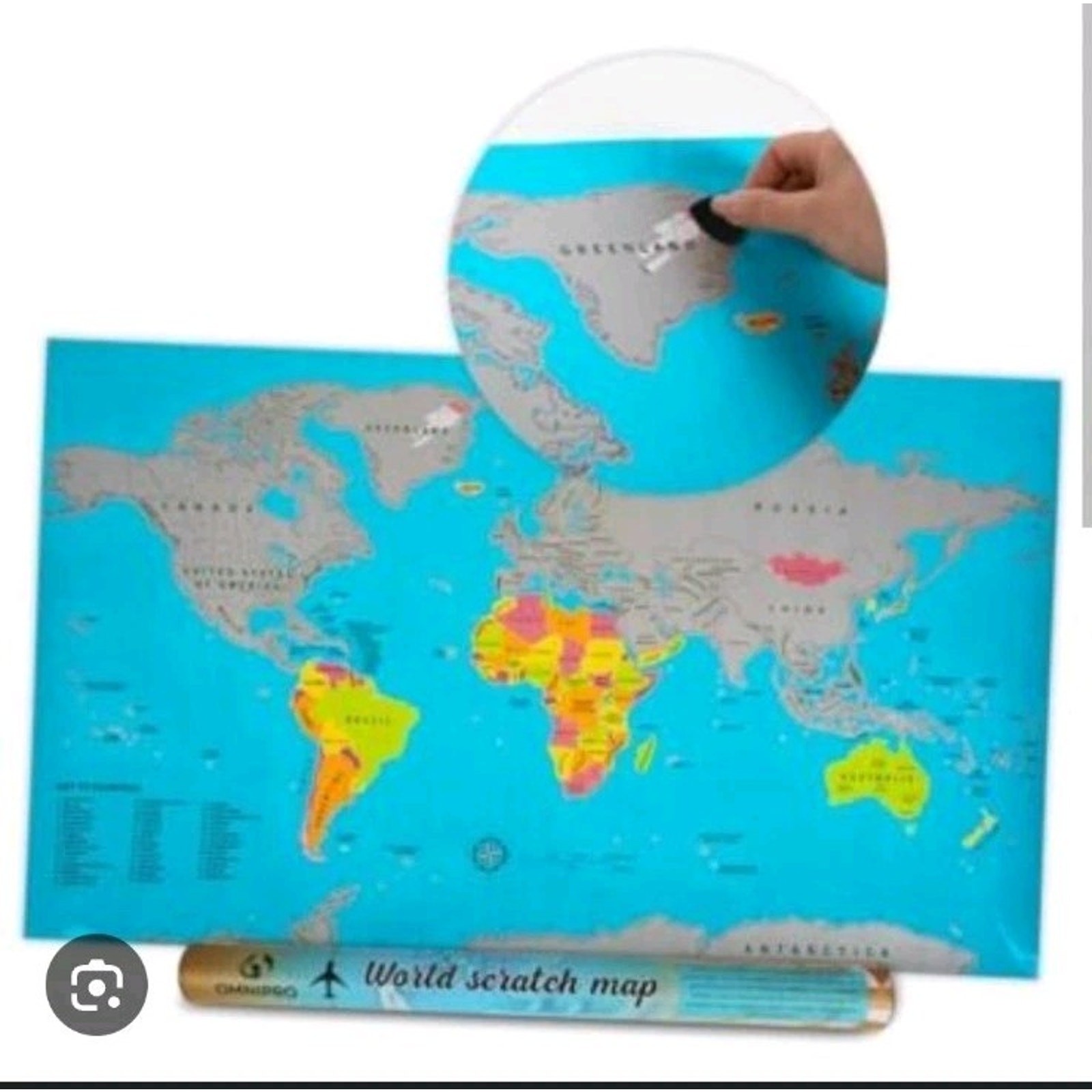 Extra Large Scratch Off World Map Poster Vibrant Design Travel Scratch Map Garag