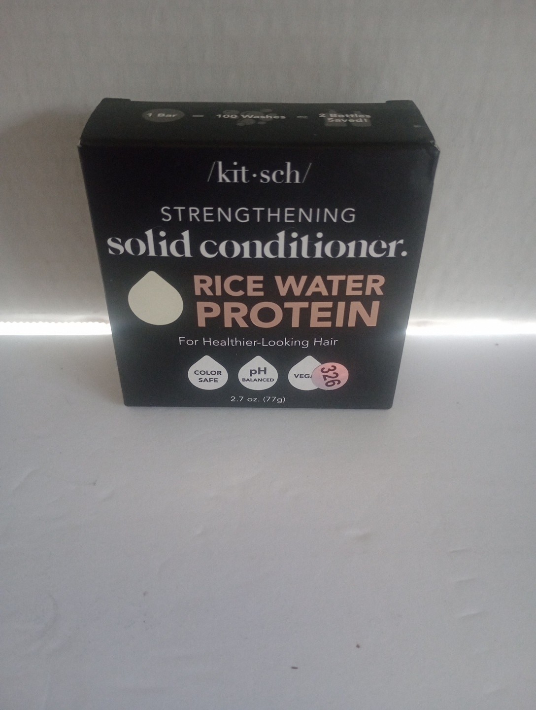 Kitsch Rice Water Protein Conditioner Bar Strengthening, Made in US 2.7 Oz.