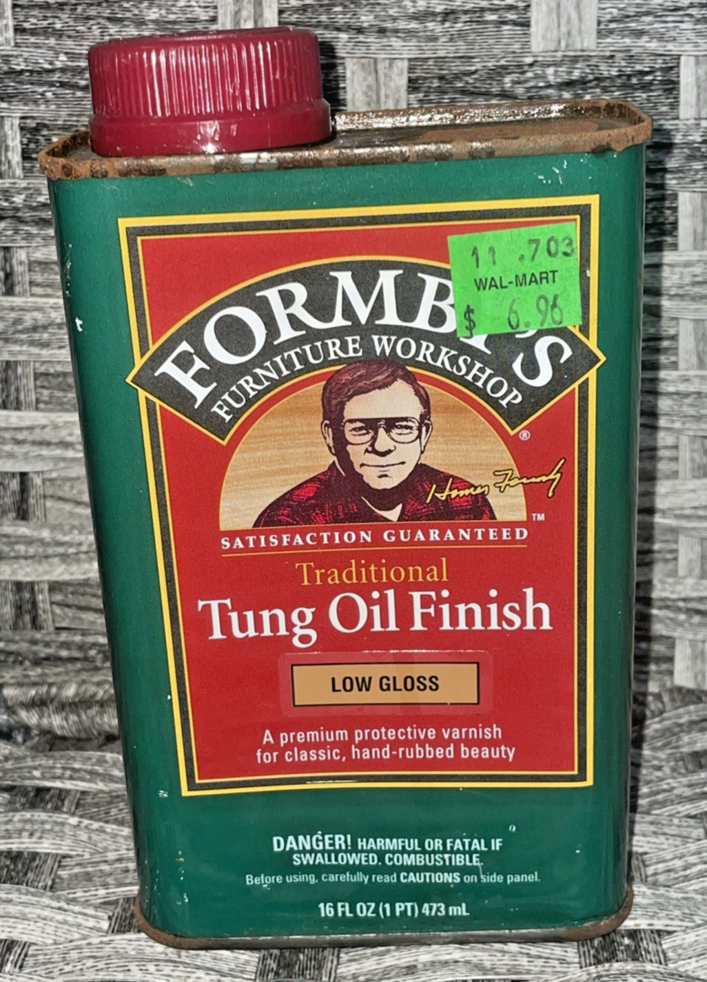 2002 Formby's Traditional Tung Oil Finish LOW GLOSS 16 Oz Metal Tin Can 80% Full