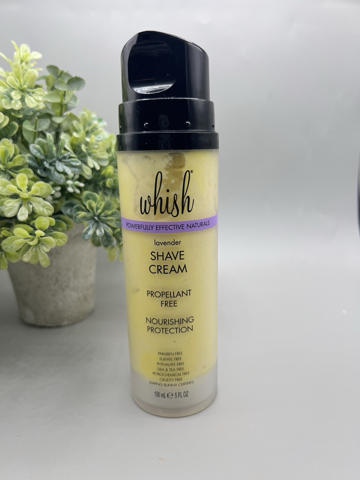 Whish Lavender Shave Cream Moisturize Soothes, Nourish 5 oz MISSING LID