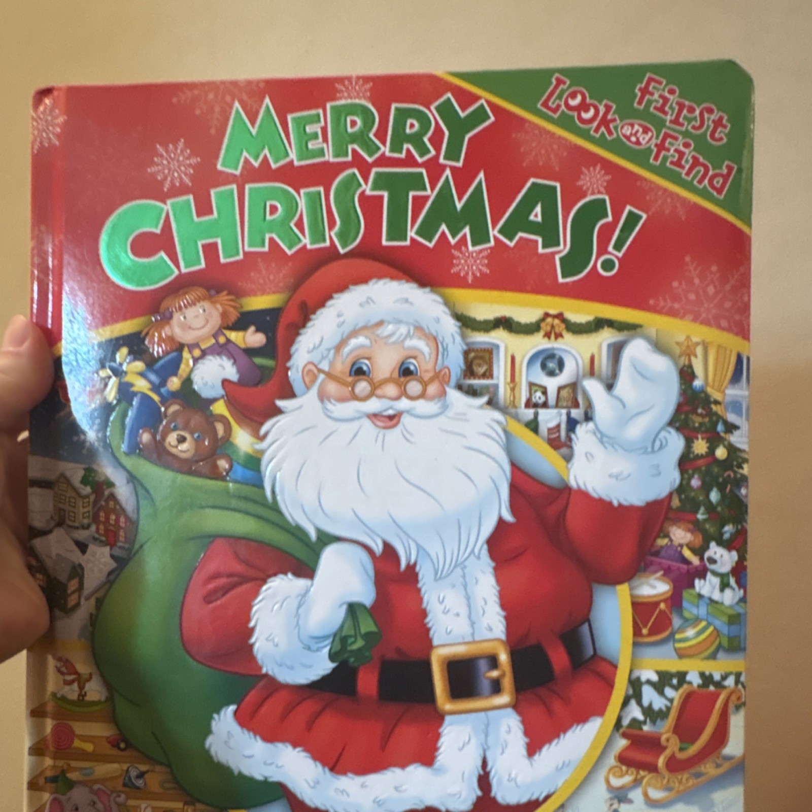Merry Christmas! First Look and Find Children's Board Activity Book Ages 4-8