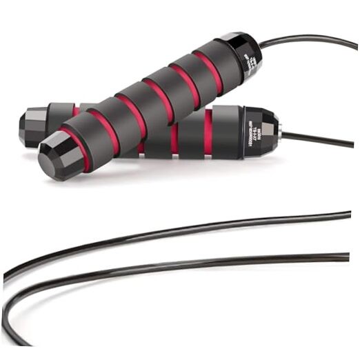 Skipping Rope with Ball Bearings Rapid Speed Adjustable Jump Rope Cable and 6” 