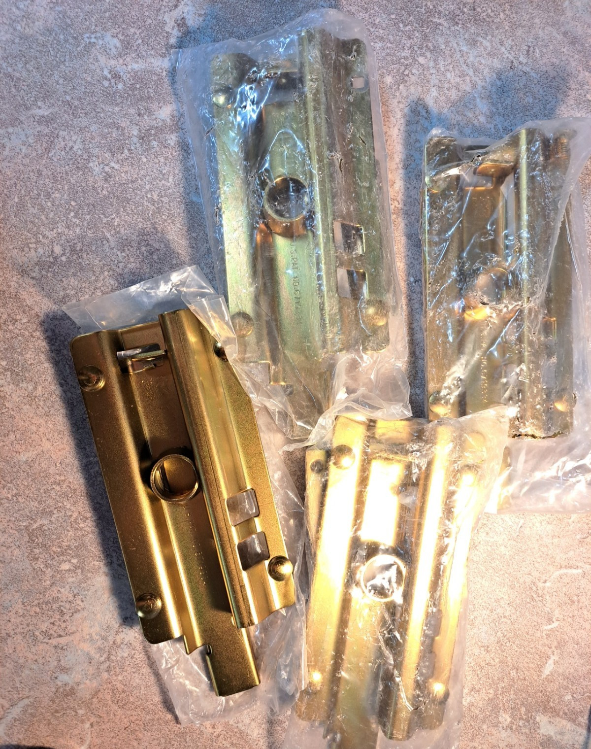 Lot of 4 Janus International Zinc Lock with Padlock slots.