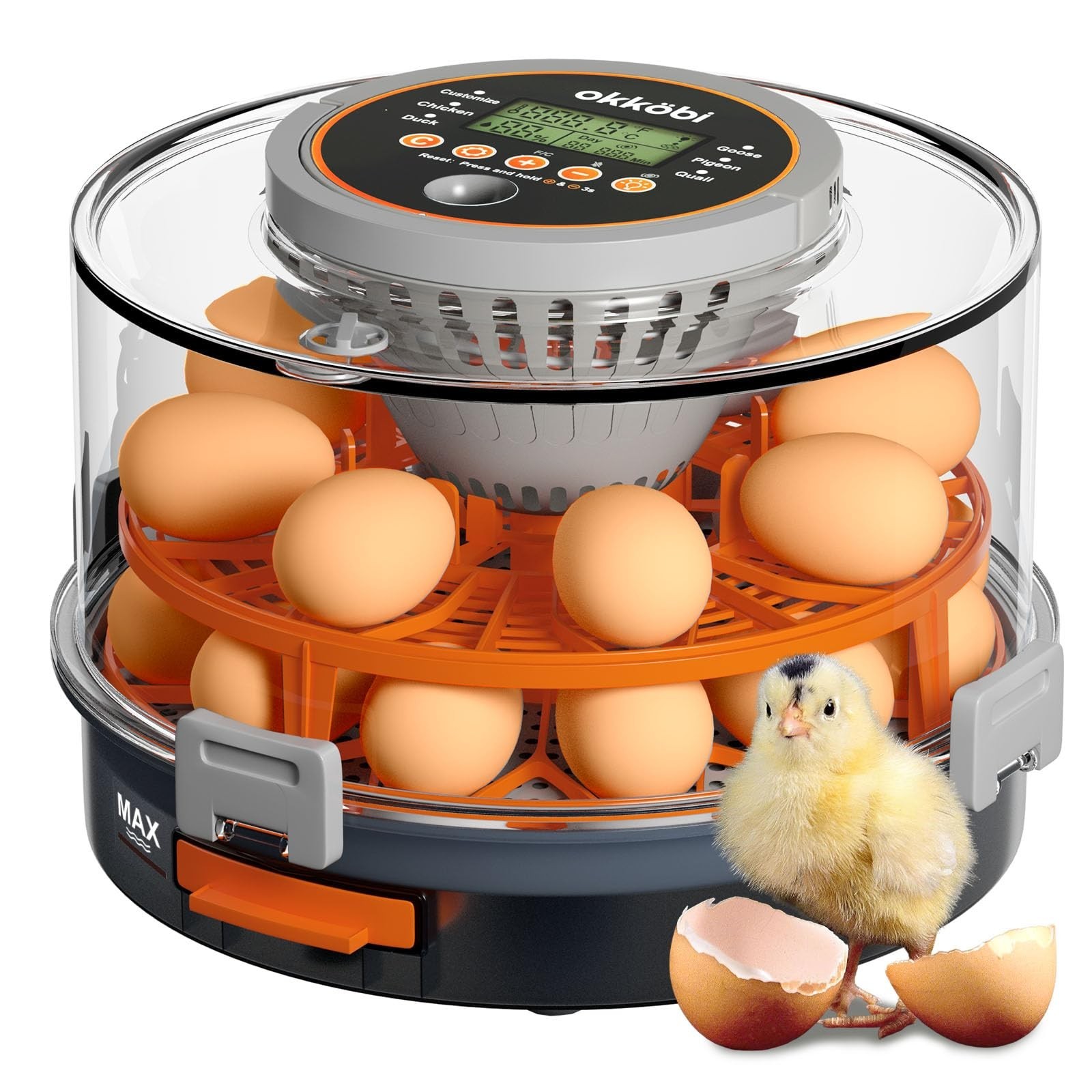 Egg Incubator with Automatic Egg Turning and Humidity Control – 12 or 20 E