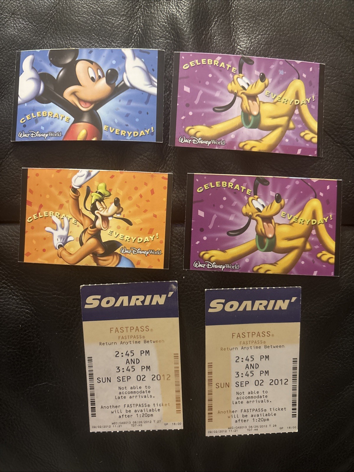 Walt Disney World tickets stubs 2010-11-12 