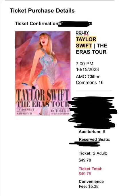 TAYLOR SWIFT I THE ERAS TOUR Movie tickets