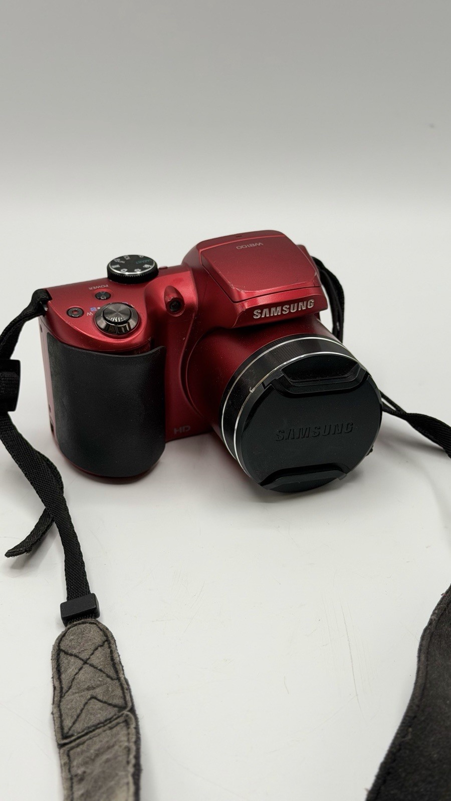 Samsung WB100 16MP 26x Zoom Digital Camera Red Untested For Parts