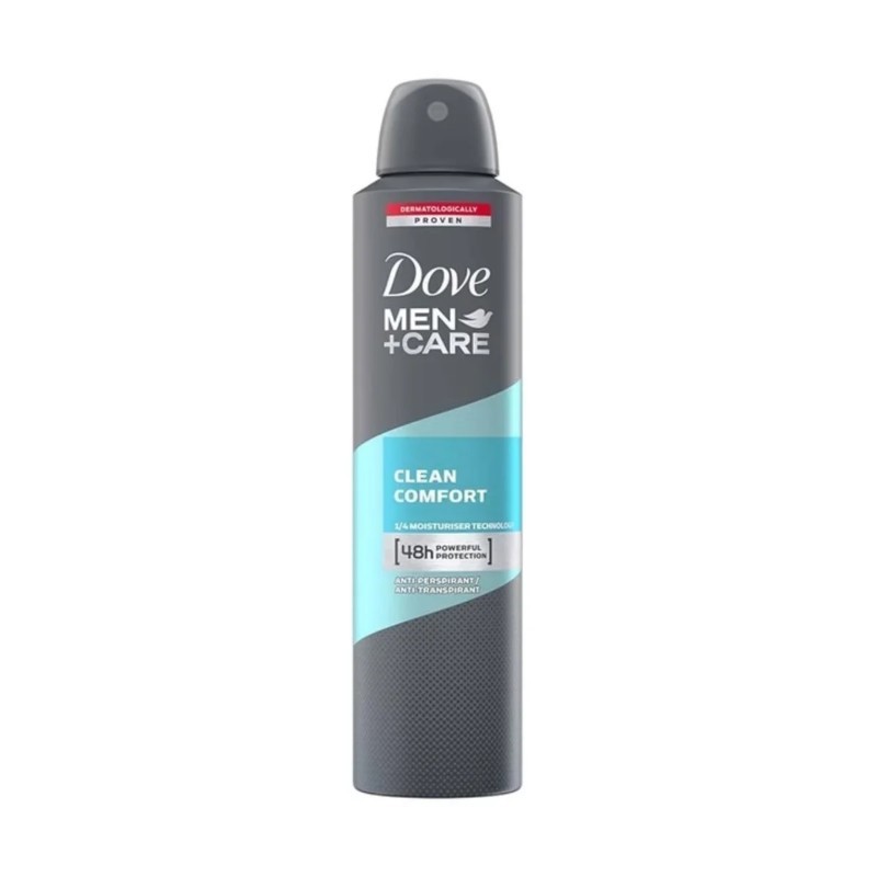 3x Dove Men Care Spray Clean Comfort Moisturizing Fresh Odor Defense 200ml