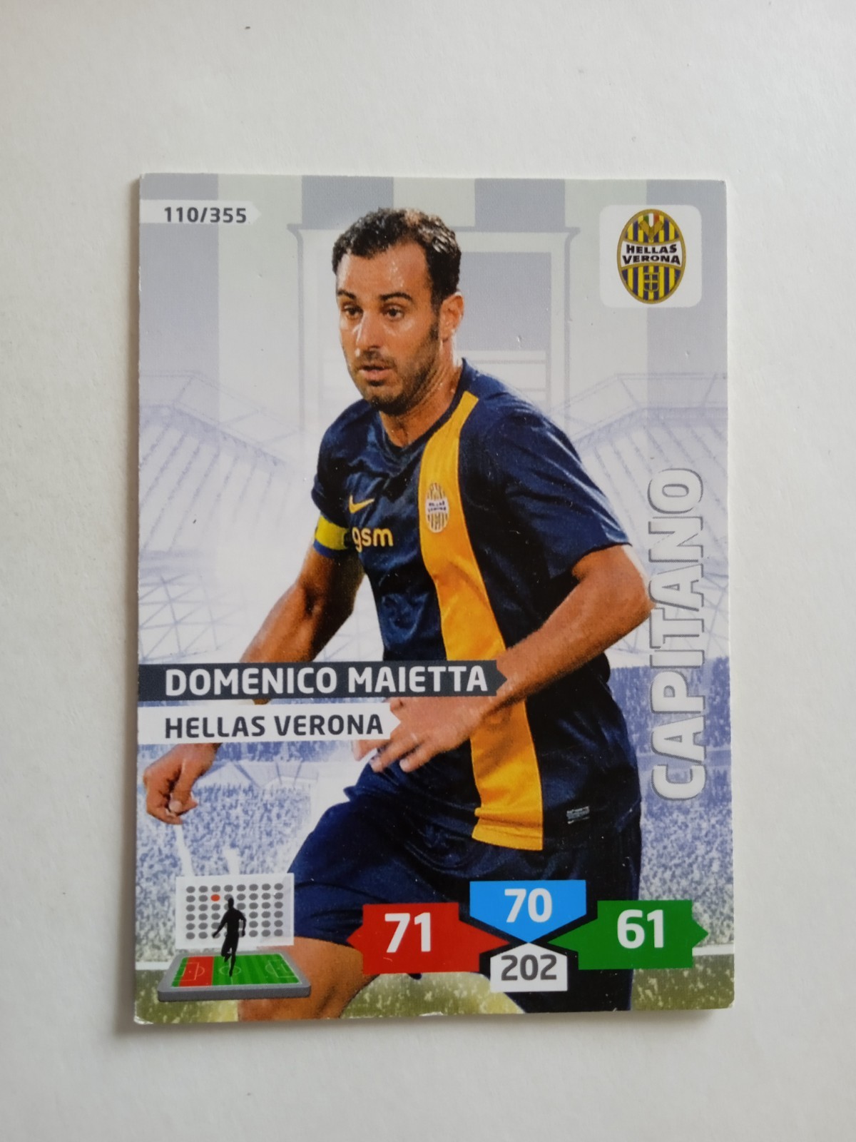 ADRENALYN XL PANINI 2013/14 SERIES A HELLAS VERONA MAIETTA FOOTBALLERS CARD n 110