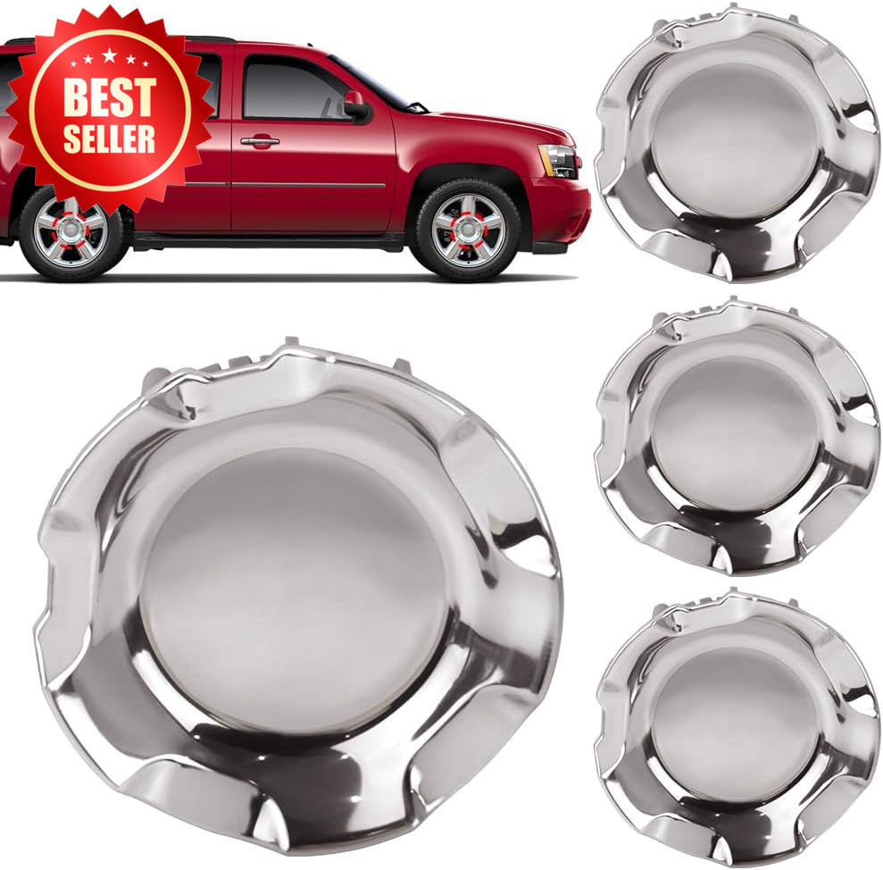 4pc Polished Aluminum Wheel Center Cap 20" Silverado Tahoe 9596007 US