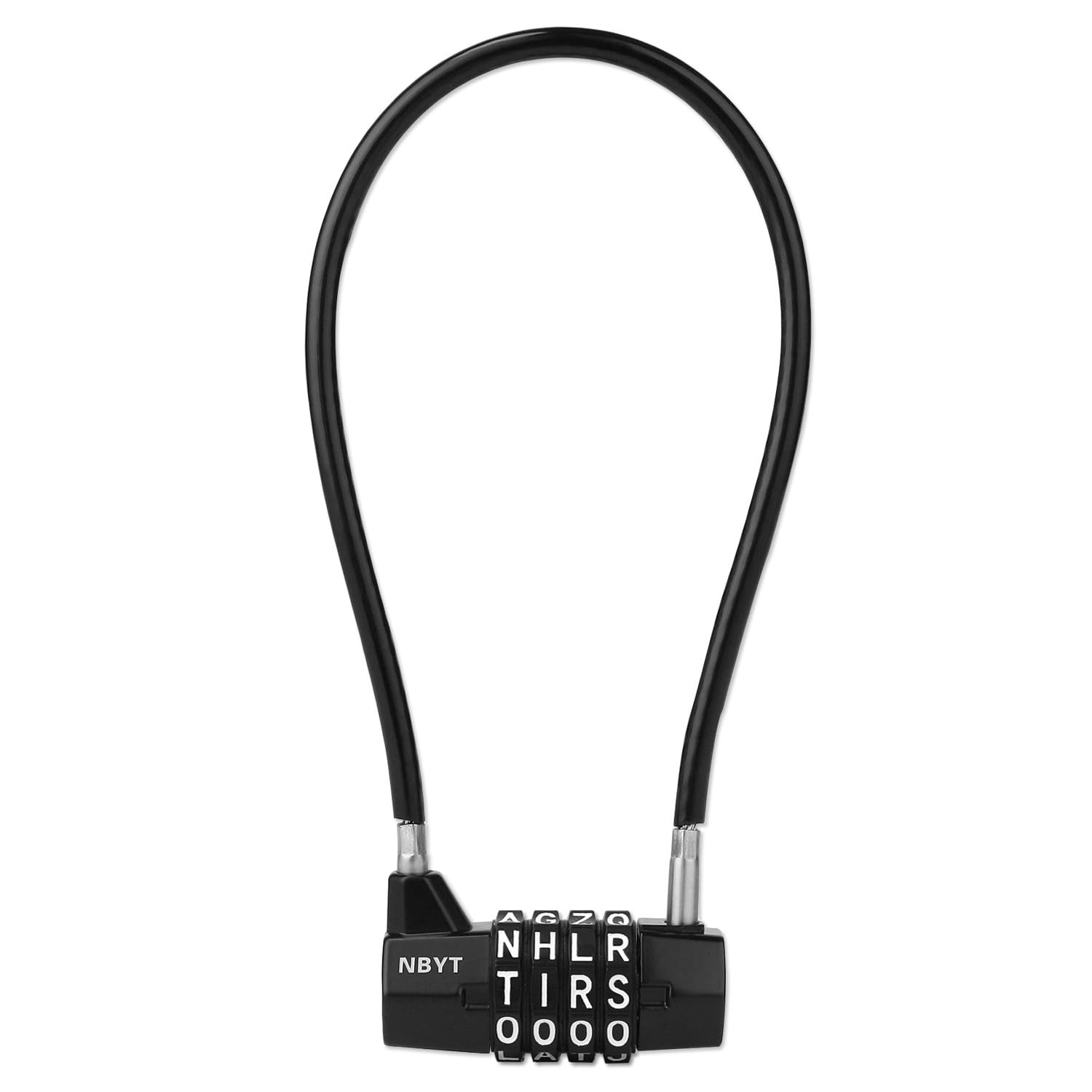 Cable Lock with Word Combination for Metal Fence, Shed, Gates, Outdoor Fence,...