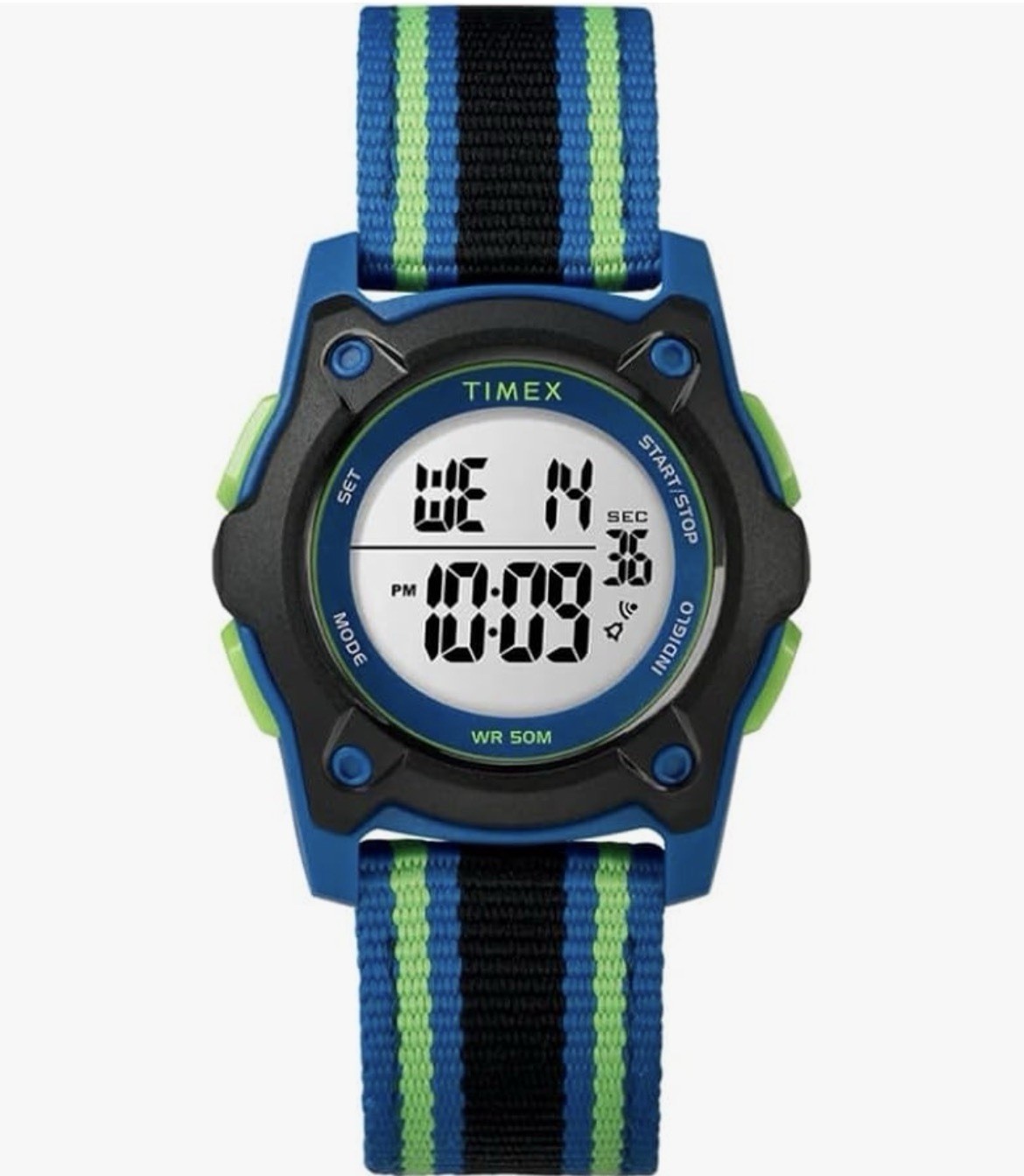 TIMEX Time Machines TW7C260009J Kids Digital Watch – 18mm LUG - Blue & Green