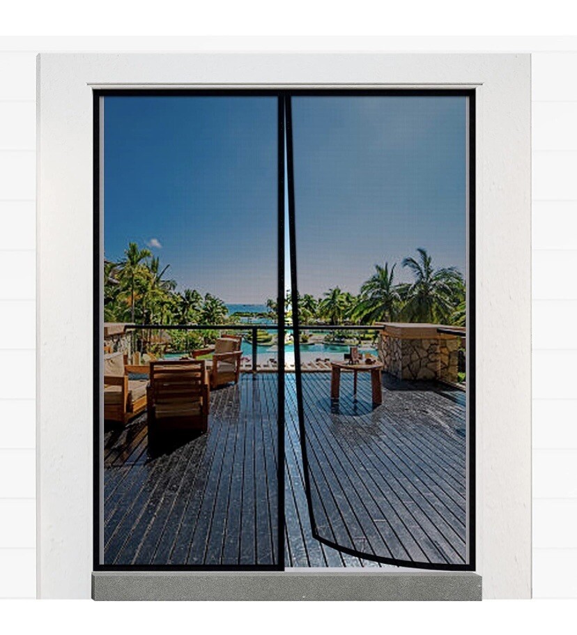 NEW Household Magnetic Screen Door ￼70”X80” Scratch Resistant Bug Free Home