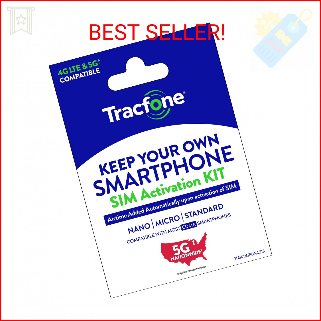 Tracfone Prepaid Sim Card Kit (Universal)