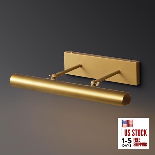 18in Hardwired Picture Light Brass Picture Light for Wall Gold Premium-18in