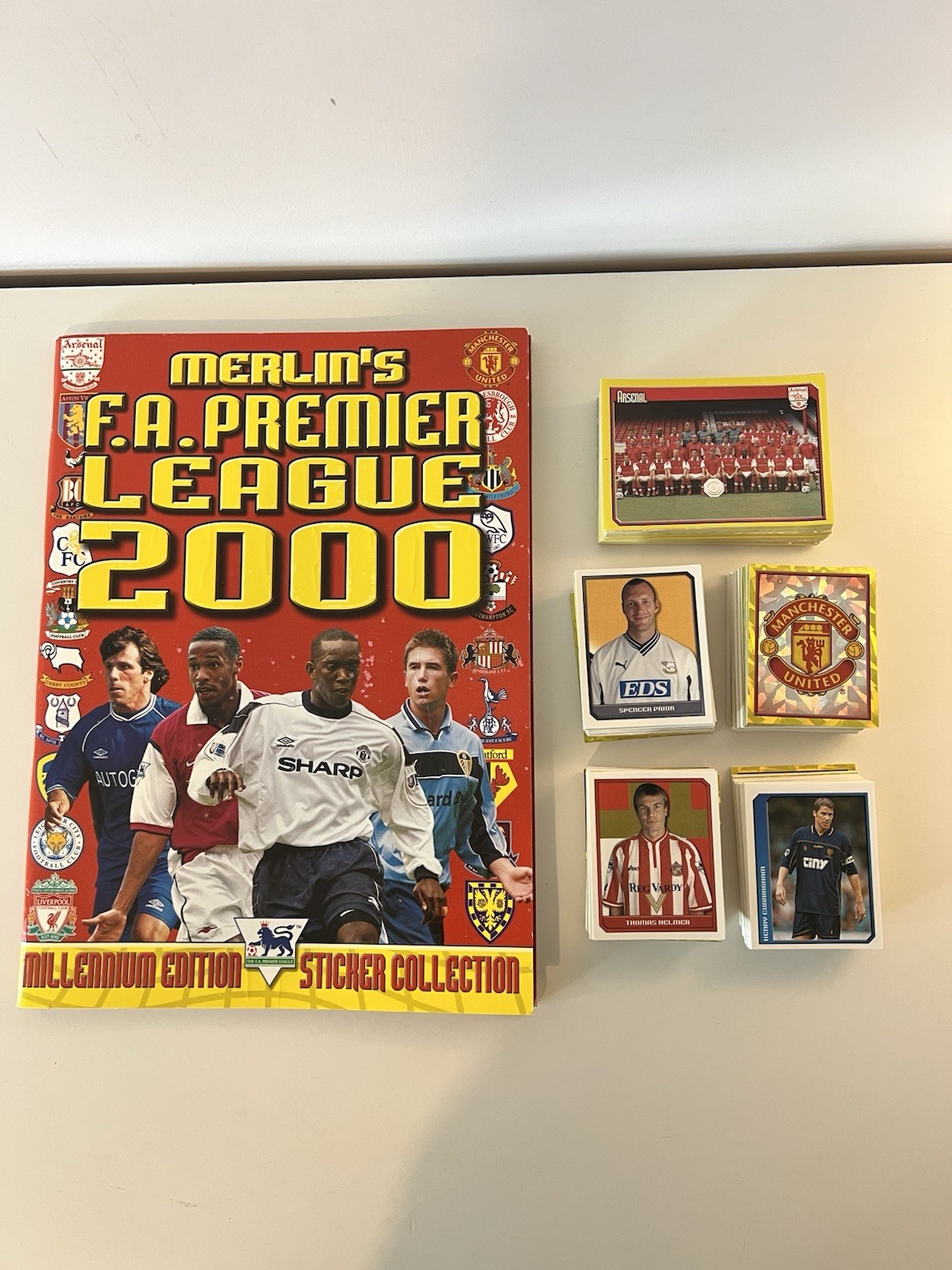 Merlin Premier League 2000 Complete Loose Stickers Set Plus Album