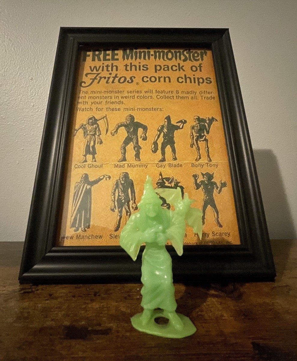 Vintage MPC Plastics Monsters Figure Lot Glow in the Dark 1960s Fritos Promo