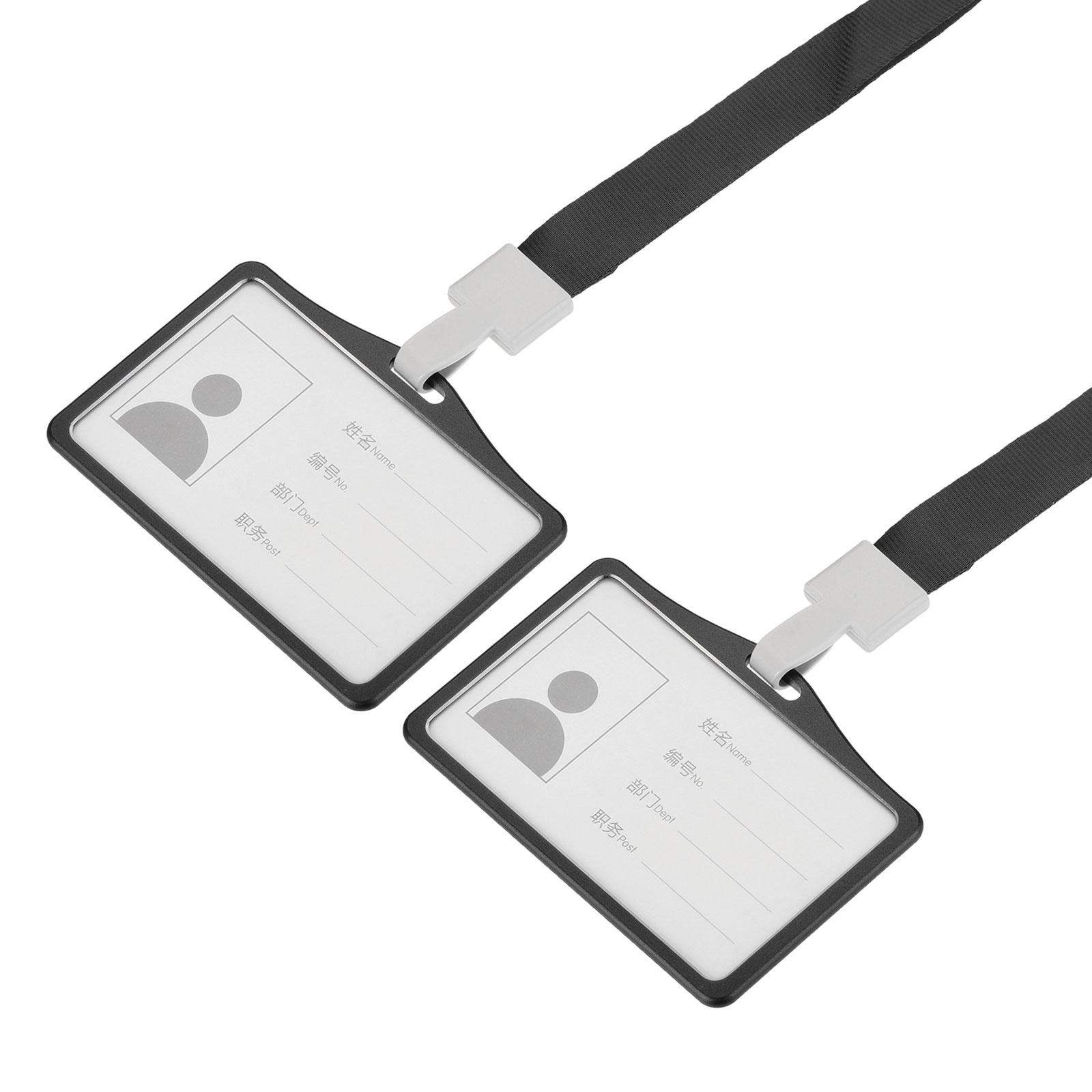 Badge holder badge holder 9.2x6.5cm horizontal aluminum door ID door, black pcs 2