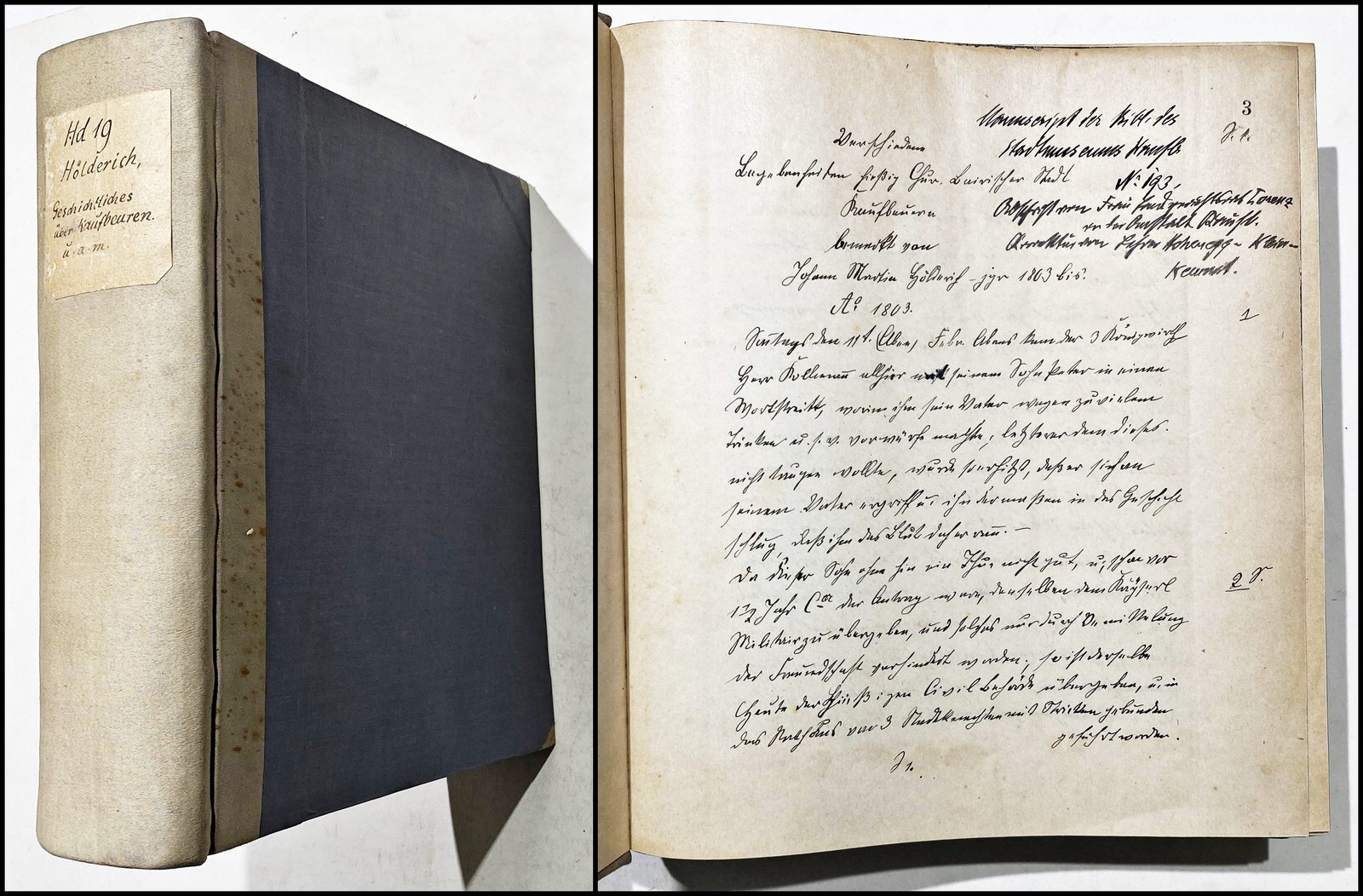 Kaufbeuren Manuscript Chronicle Hölderich Around 1910 Allgäu