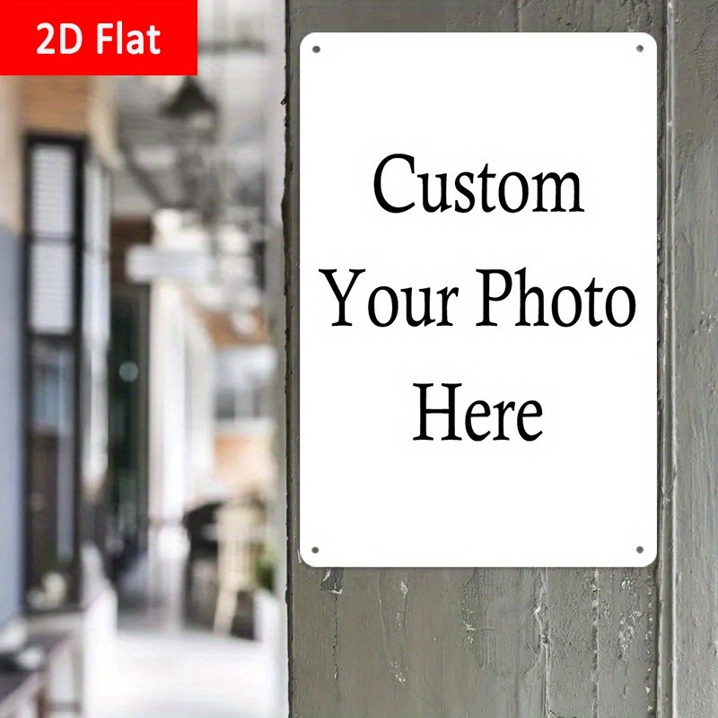 2D Personalized Photo Metal Sign Custom Photo Wall Art Home Room Decoration Gift