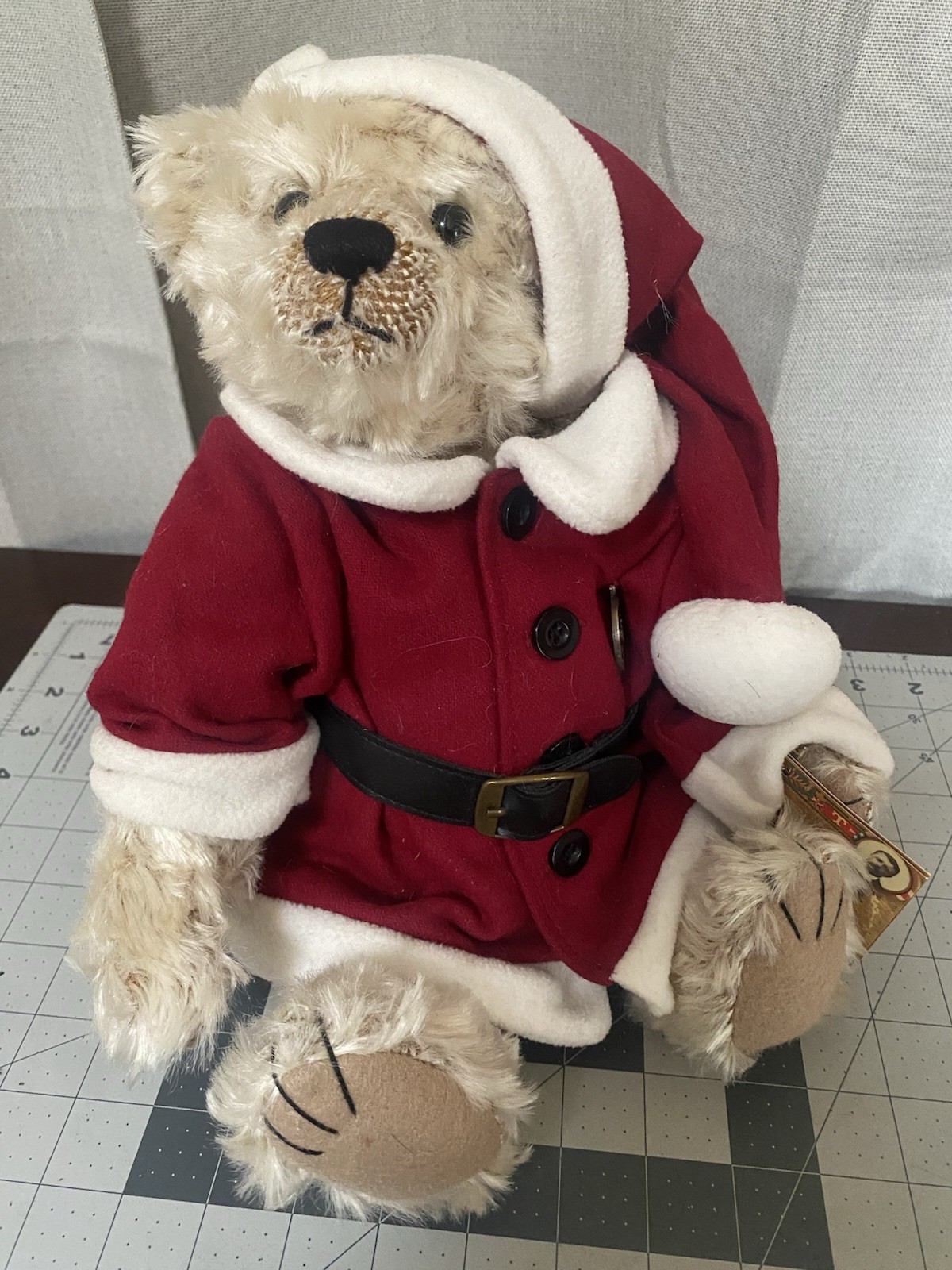 Vintage Santa Teddy Bear Roosevelt Quote Christmas Plush Timeless Holiday