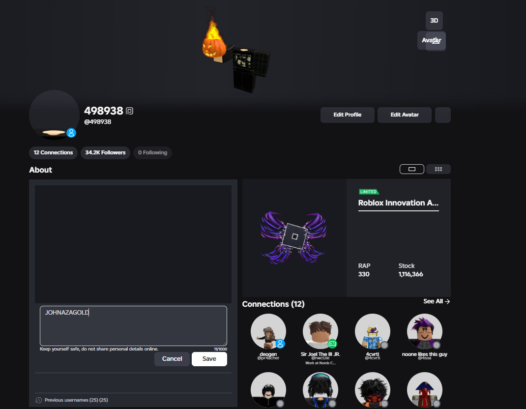 Roblox Headless Account: PICTURES INCLUDE ITEMS (LIFETIME PREMIUM) (CLEAN ITEMS)