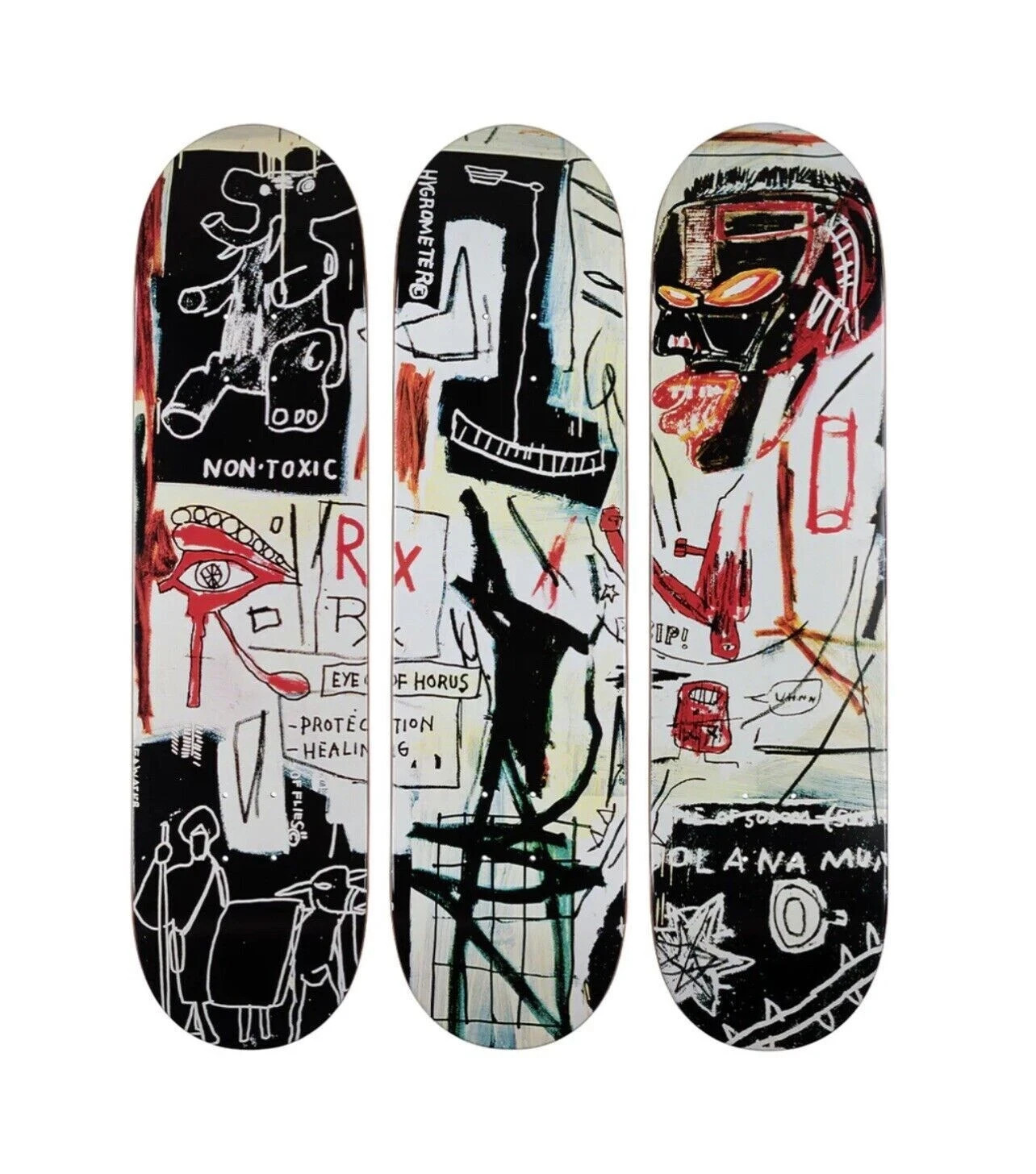 3 JEAN-MICHEL BASQUIAT SKATEBOARD SKATE DECK LIMITED ED MELTING POINT OF ICE NEW