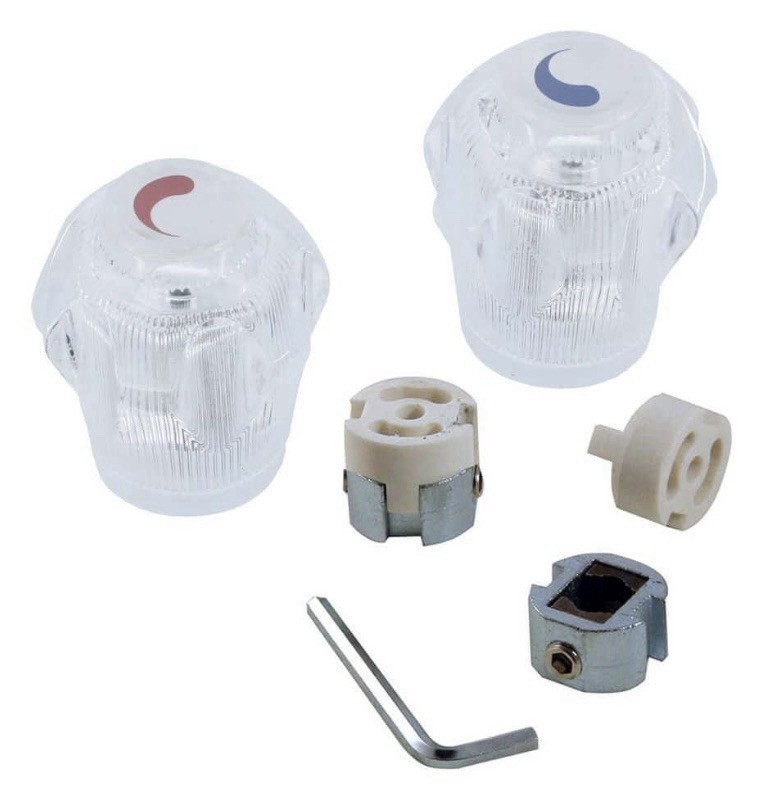 Danco Universal 80010 Small Acrylic Faucet Handles With Adapters