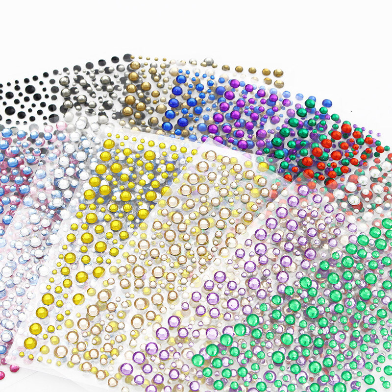 128cm Rhinestone Stickers Self Adhesive Diamante Crystal Crafts Gems Sticker ∂ θ