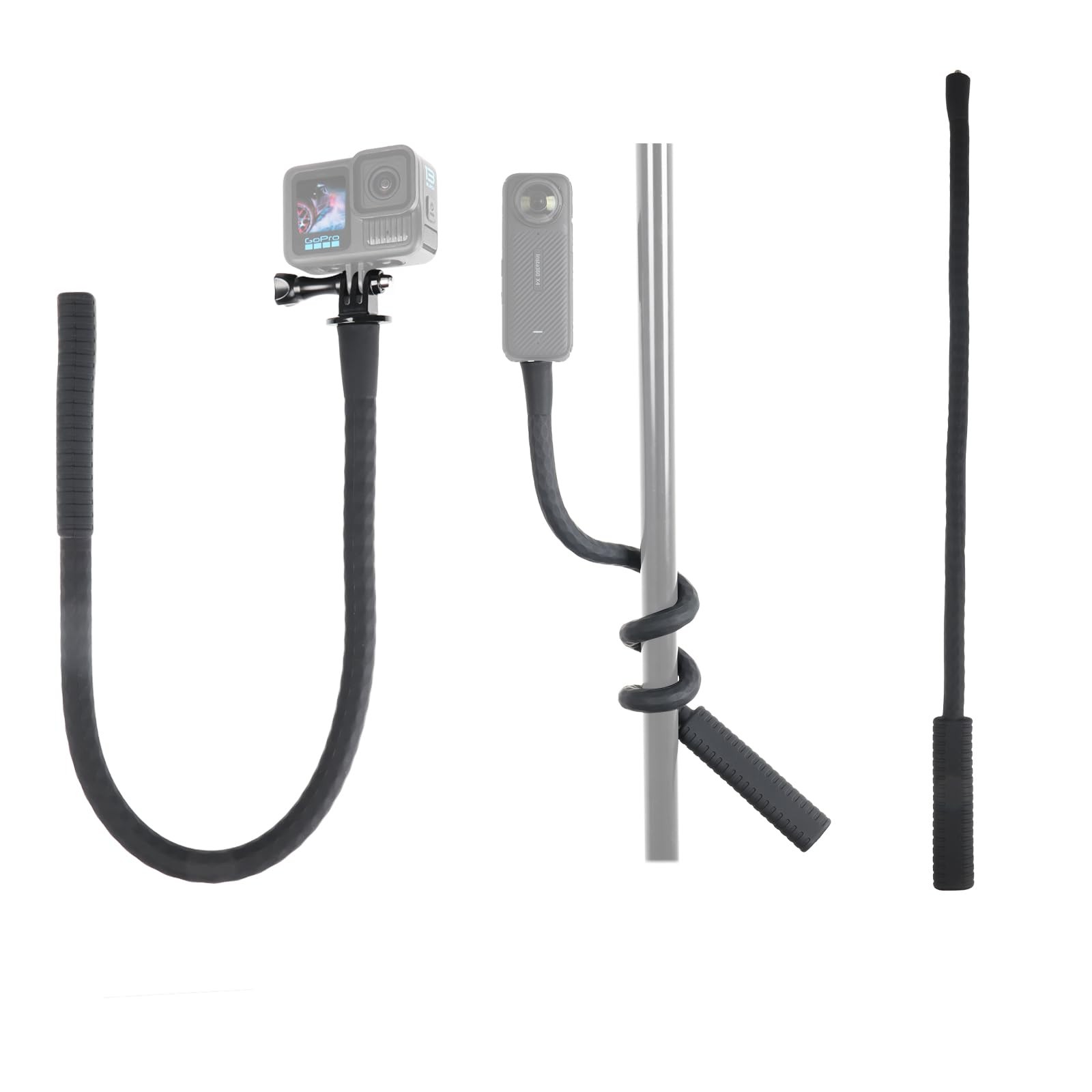 Camera Flexible Mount Clamp Stick Pole for Insta360 GoPro, Neck Holder Selfie...