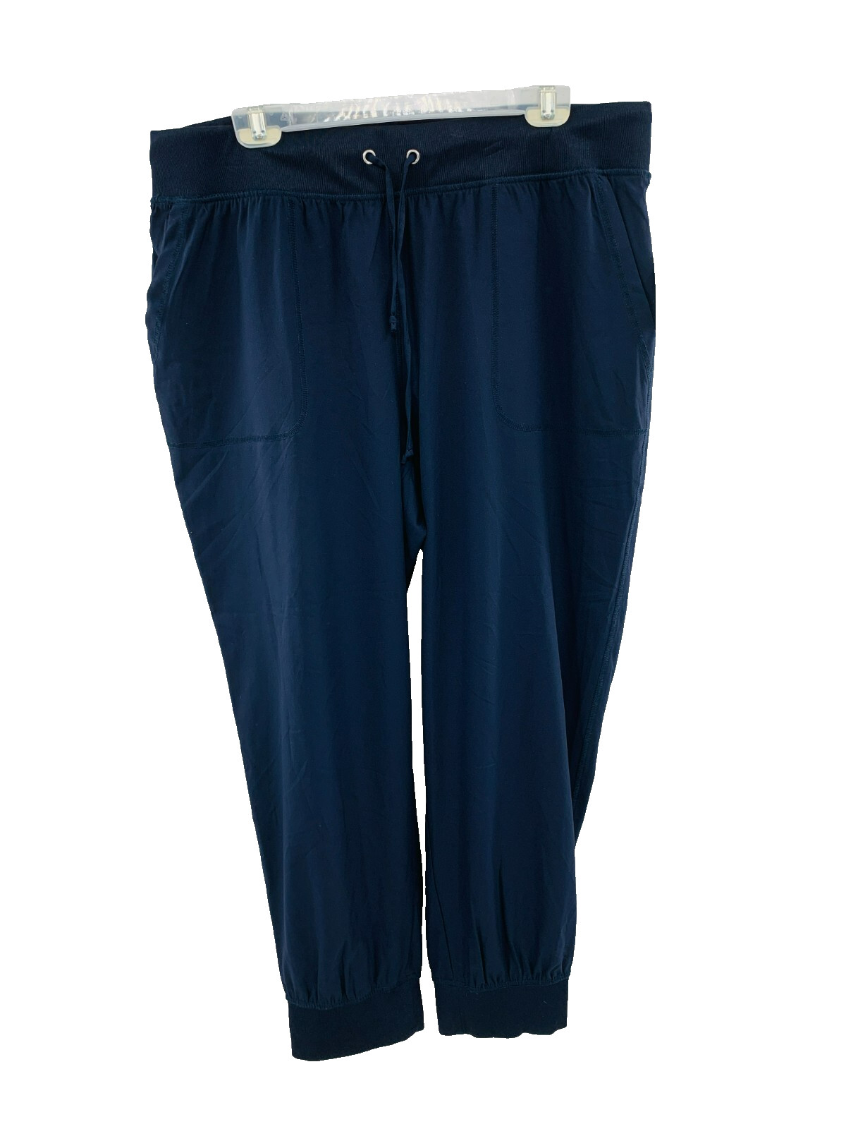 Liz Claiborne Women's Weekend Drawstring Jogger Pants, Navy SZ Large NWT