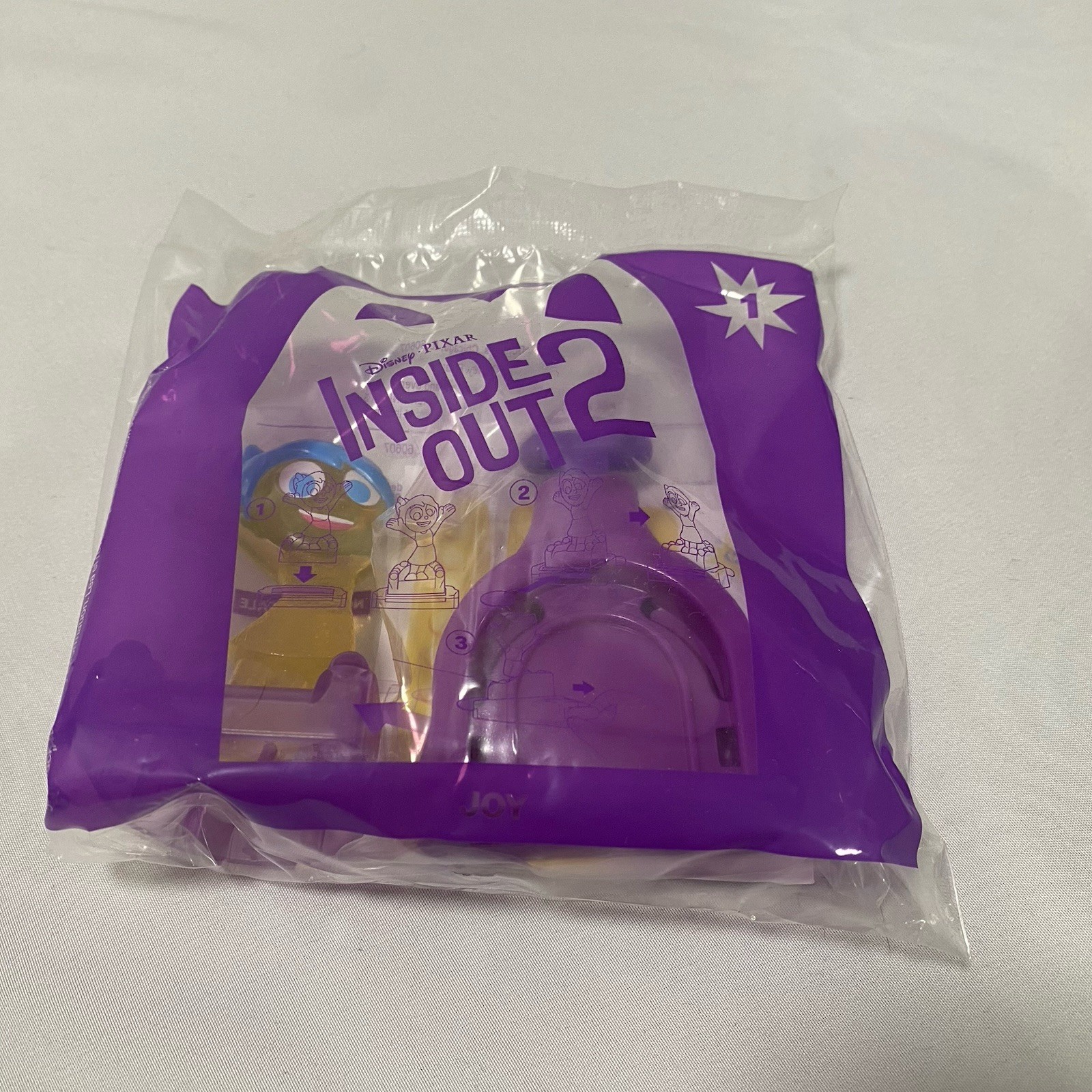 Disney Pixar Inside Out 2 McDonald’s Happy Meal Toy #1 Joy 2024 Sealed Bag